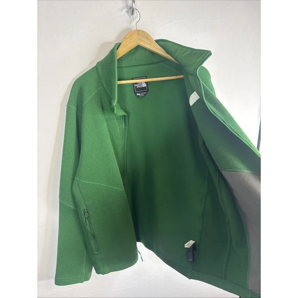 The North Face Green Knit Fleece Full‎ Zip Jacket Men’s L